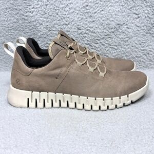 Ecco Gruuv Mens Size 11 Trainer Shoes Sneakers Brown Nubuck Leather Gore-Tex